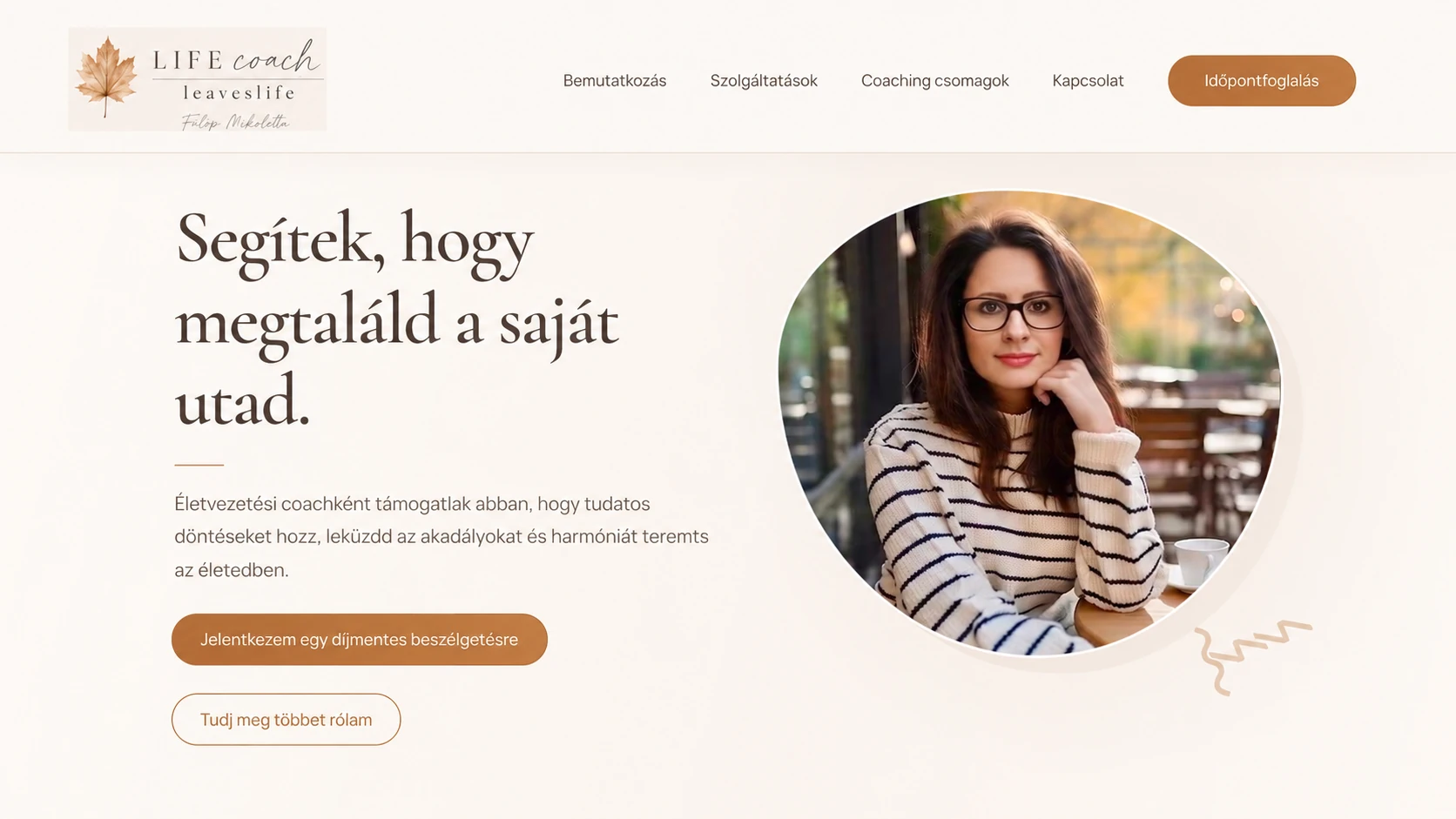 LeavesLife.hu life coach weboldal Fülöp Nikolettával